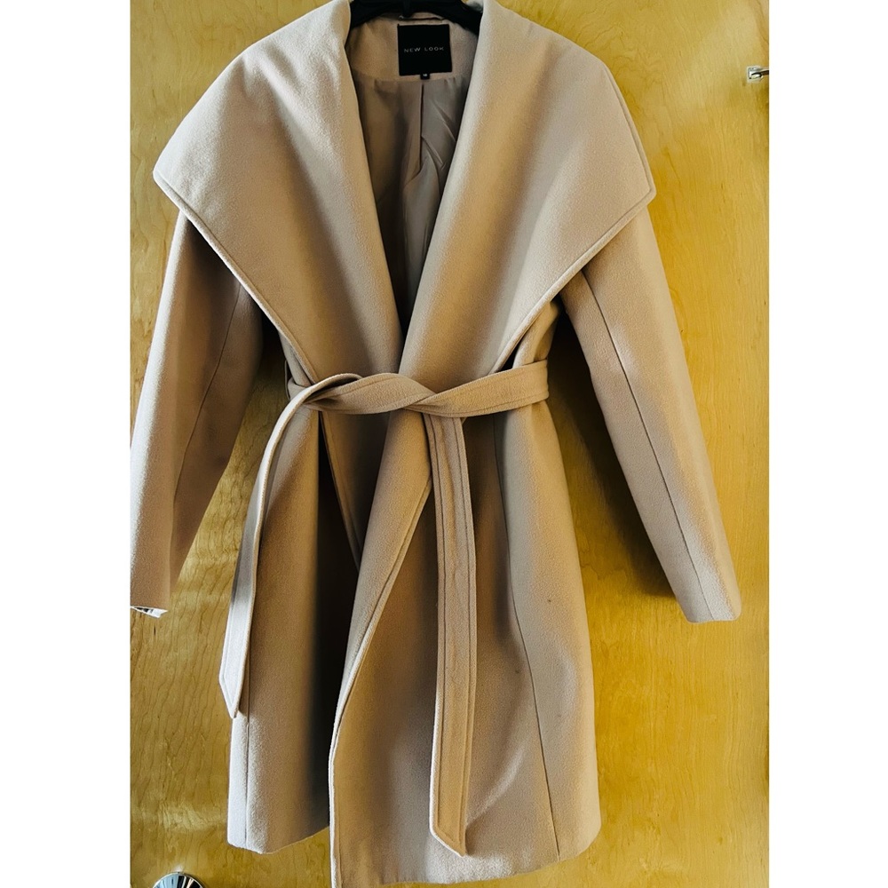 Cream wrap coat